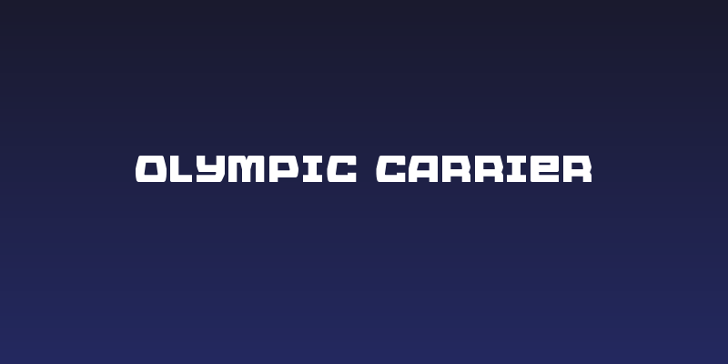 Olympic Carrier Social Header