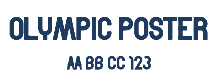 Olympic Poster Font Preview