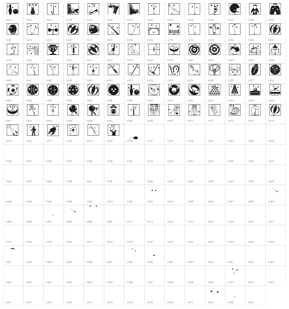 OlympicToys-Framed Character Map