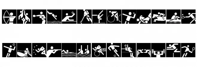 Olympicons 2 لخطوط تنزيل الأحرف الكبيرة