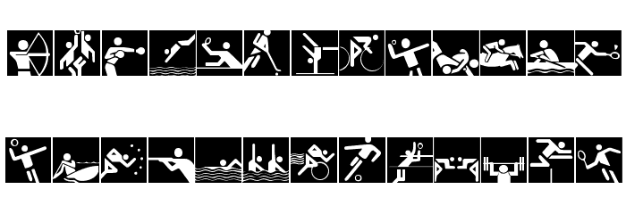Olympicons 2 Font LOWERCASE