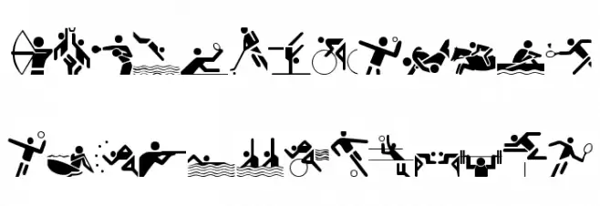 Olympicons Regular Font UPPERCASE