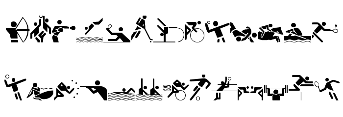 Olympicons Regular Font LOWERCASE