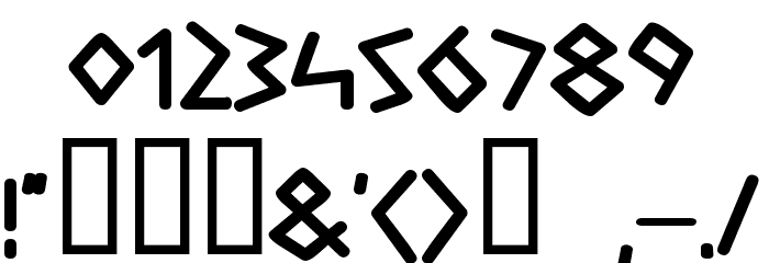 Olympus Bold Font OTHER CHARS