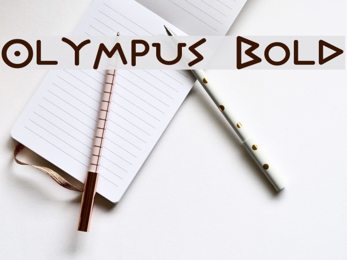Olympus Bold Font examples