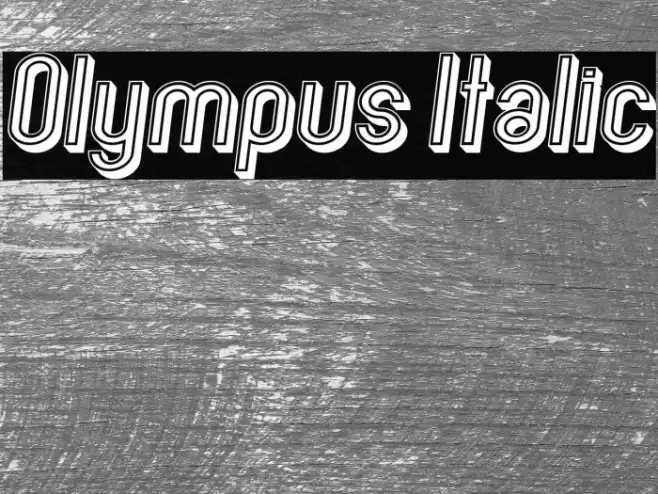 Olympus Italic Font examples