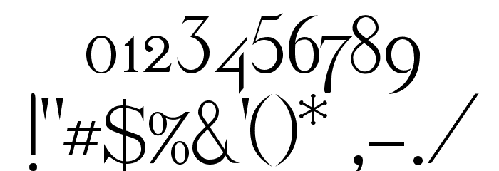 Olympus Normal Font OTHER CHARS