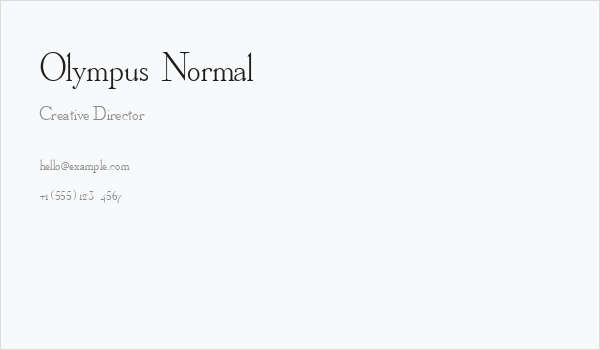 Olympus  Normal Business Card