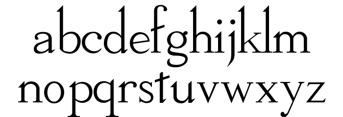 Olympus Normal Font LOWERCASE