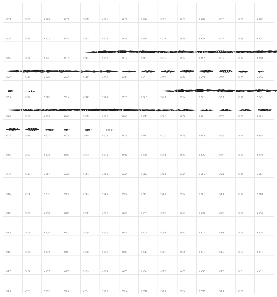 old foundry prints tfb Character Map