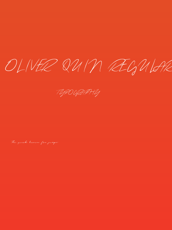 oliver quin Regular Poster