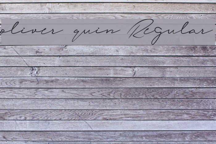 oliver quin Regular Example 2