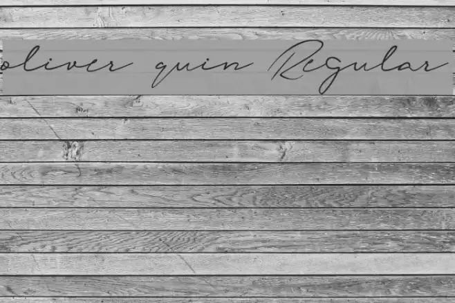 oliver quin Regular Font examples