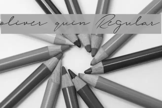 oliver quin Regular Font examples