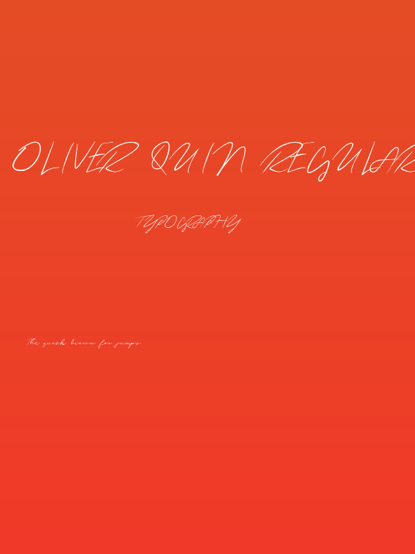 oliver quin Regular Poster