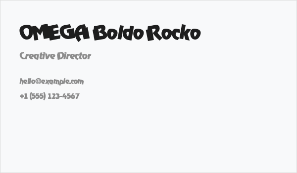 OMEGA Boldo Rocko Business Card