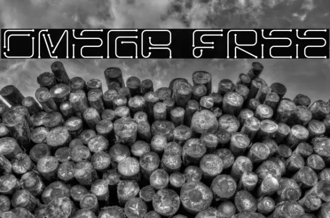 OMEGA FREE Font examples