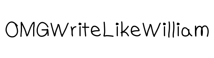 OMGWriteLikeWilliam Font