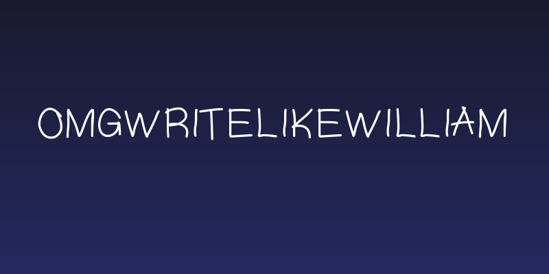 OMGWriteLikeWilliam Social Header