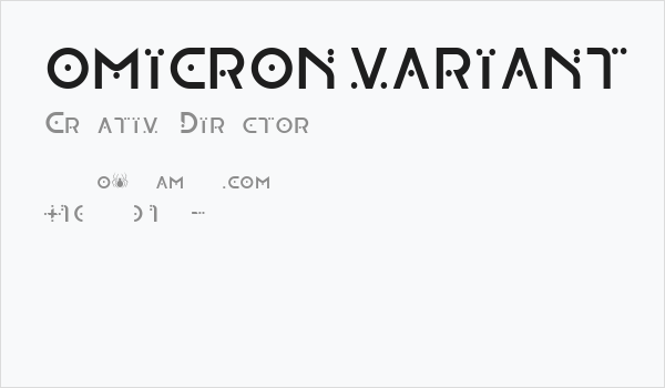 OMICRON VARIANT Business Card