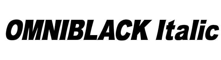 OMNIBLACK Italic Font