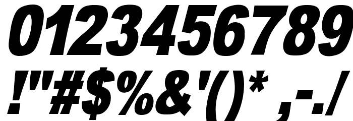 OMNIBLACK Italic Font OTHER CHARS