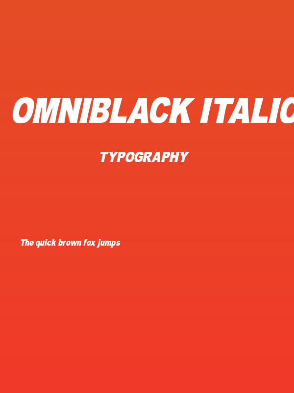 OMNIBLACK Italic Poster