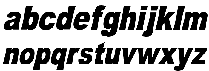 OMNIBLACK Italic Font LOWERCASE
