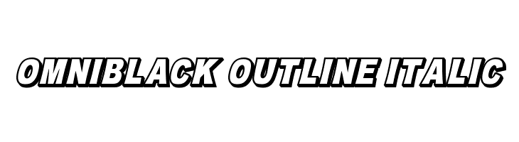 OMNIBLACK Outline Italic  font caratteri gratis