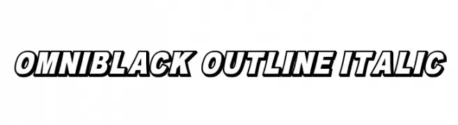 OMNIBLACK Outline Italic  नि: शुल्क फ़ॉन्ट्स डाउनलोड