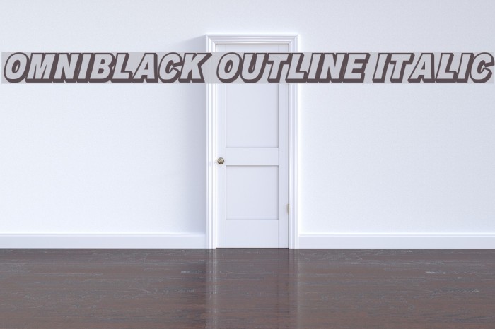 OMNIBLACK Outline Italic Example 1