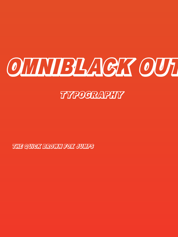 OMNIBLACK Outline Italic Poster