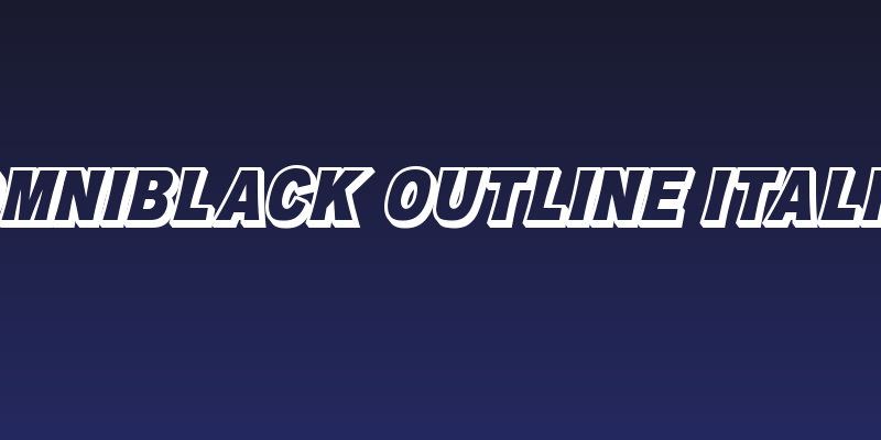 OMNIBLACK Outline Italic Social Header