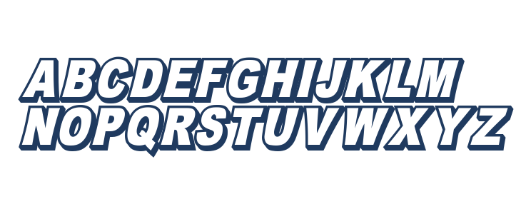 OMNIBLACK Outline Italic Lowercase