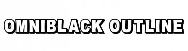 OMNIBLACK Outline  नि: शुल्क फ़ॉन्ट्स डाउनलोड