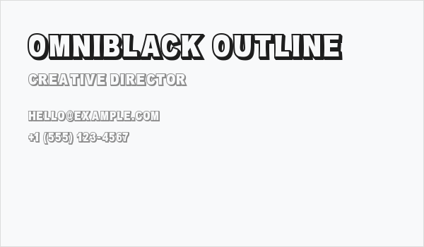 OMNIBLACK Outline Business Card