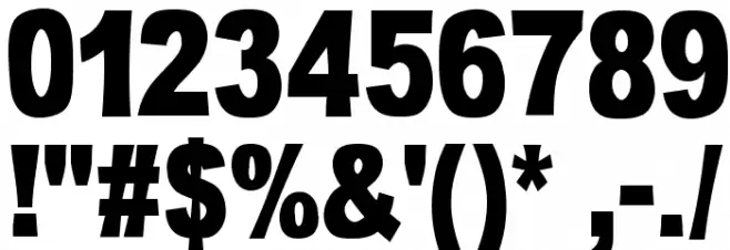 OMNIBLACK Font OTHER CHARS