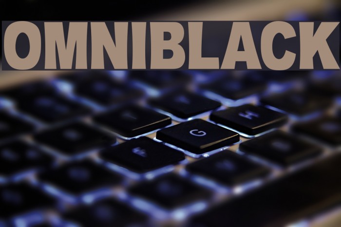 OMNIBLACK Font examples