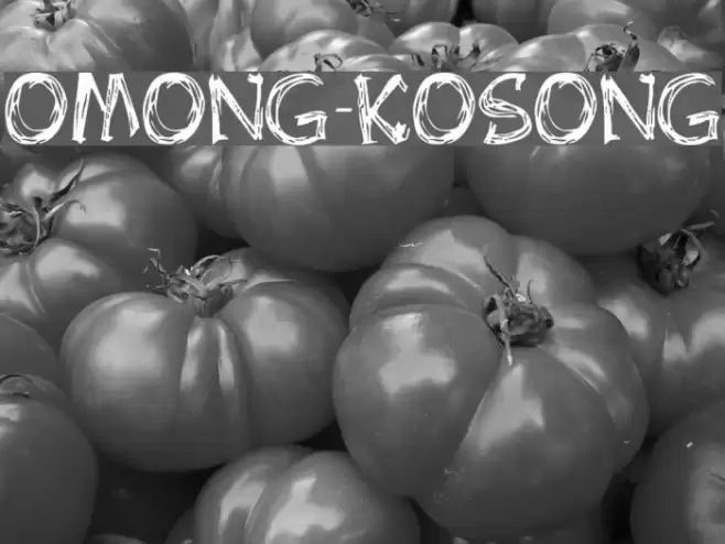 OMONG-KOSONG Font examples