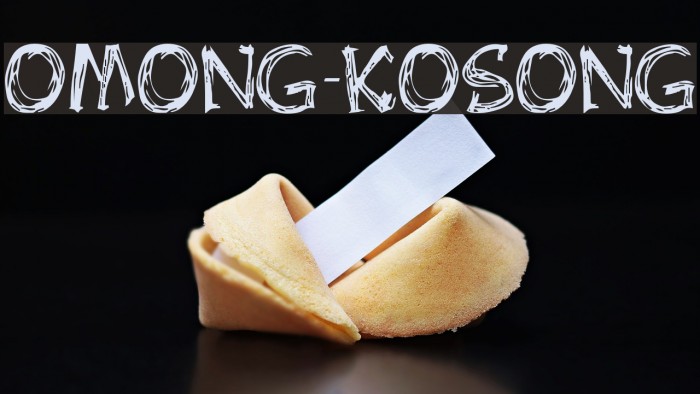 OMONG-KOSONG Font examples