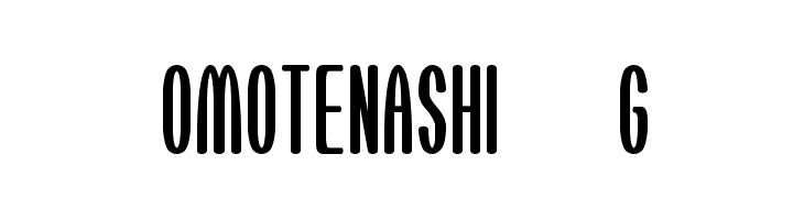 OMOTENASHI__G  フリーフォントのダウンロード