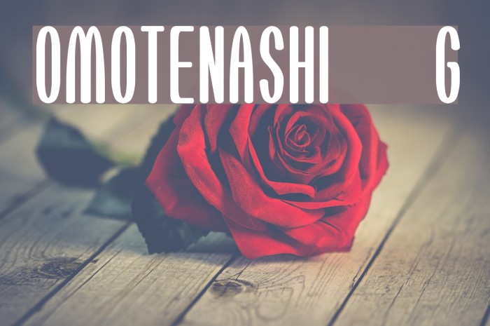 OMOTENASHI__G Example 1