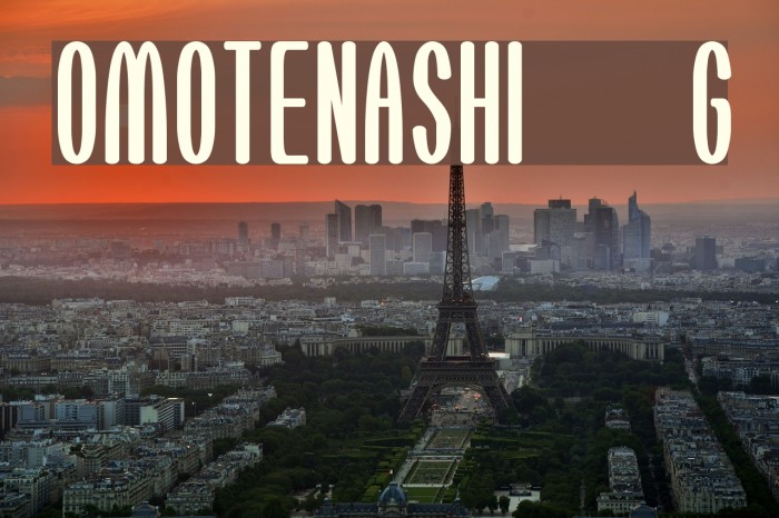 OMOTENASHI__G Example 2