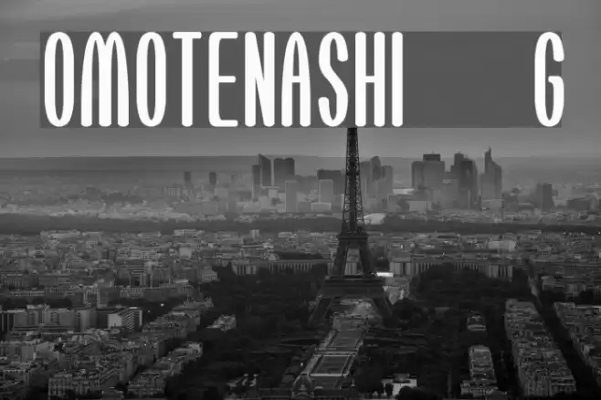 OMOTENASHI__G Font examples