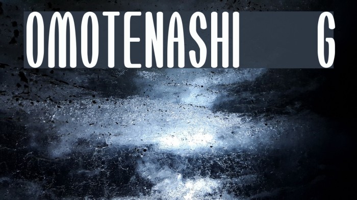 OMOTENASHI__G Example 3