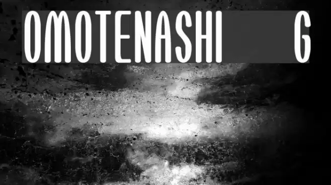 OMOTENASHI__G Font examples