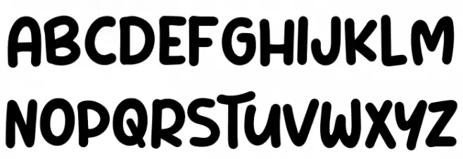 Om Botak Schriftart Groß