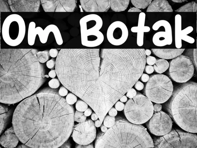 Om Botak Font examples
