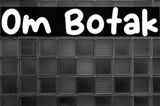 Om Botak Font examples