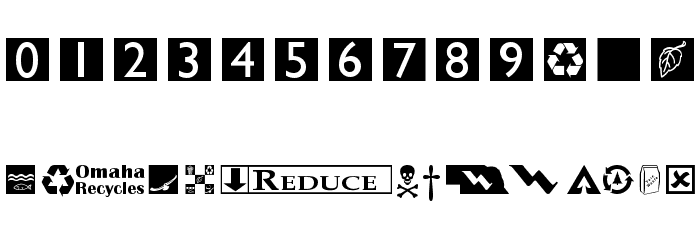 OmahaDings Font LOWERCASE